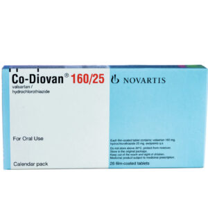 Co-Diovan (Valsartan/Hydrochlorothiazide) 160mg/25mg Tablets x28