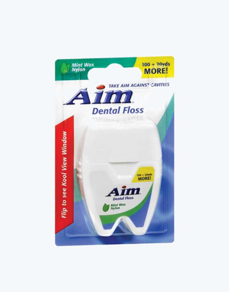 AIM DENTAL FLOSS MINT WAX X120