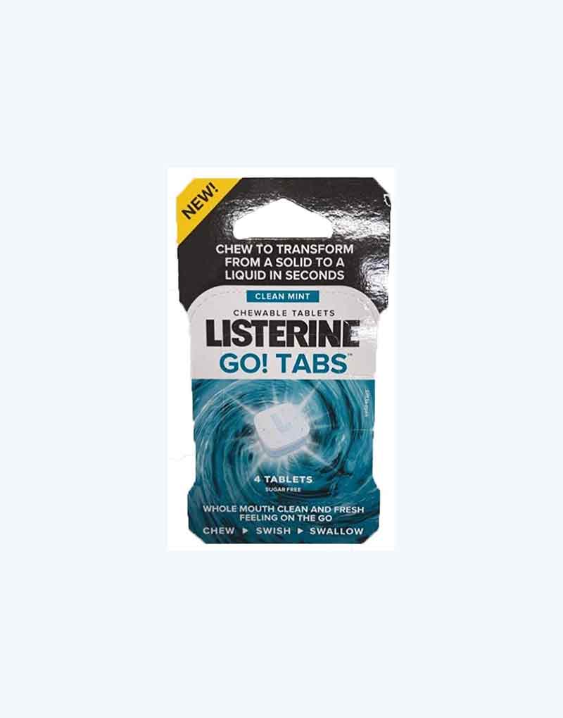 LISTERINE GO! TABS X 4