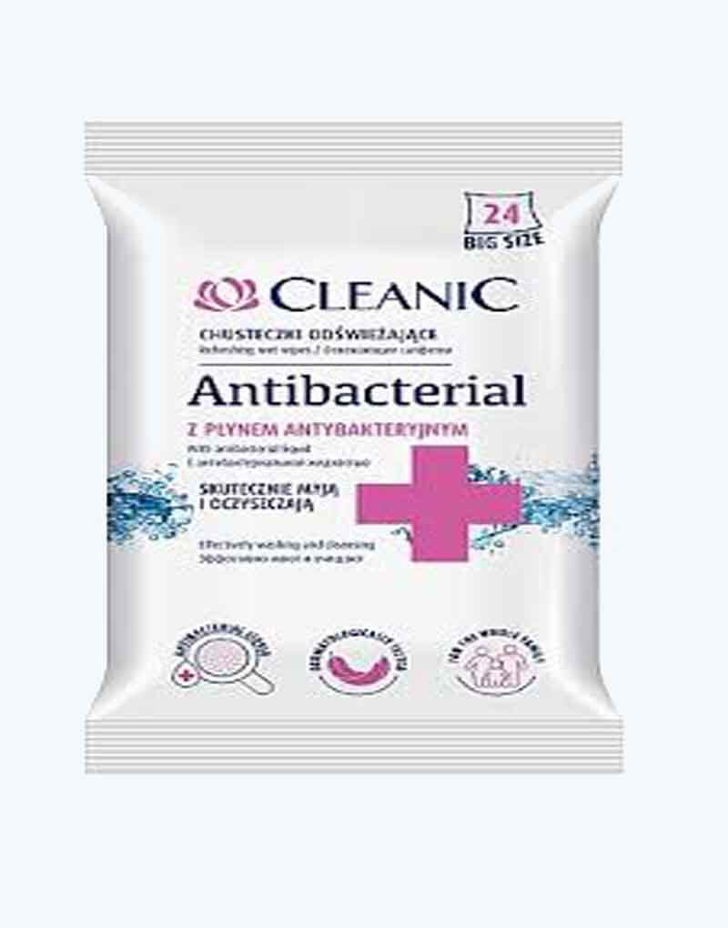 CLEANIC ANTI-BACTERIA WIPES X24