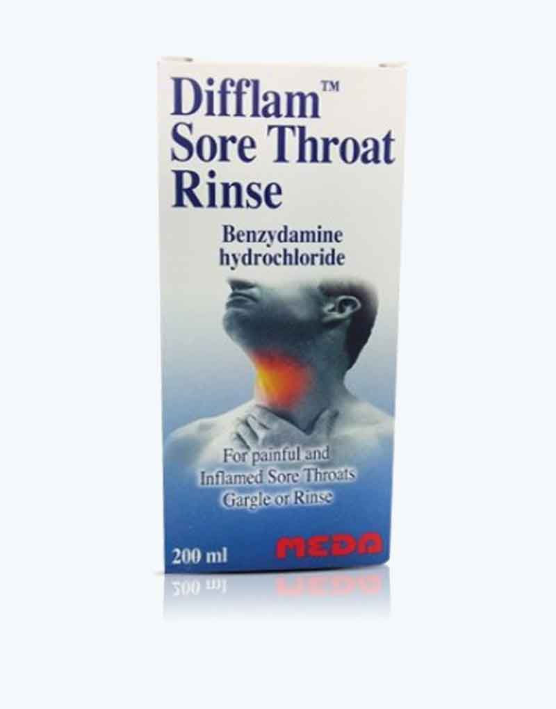 DIFFLAM SORE THROAT RINSE 200ML