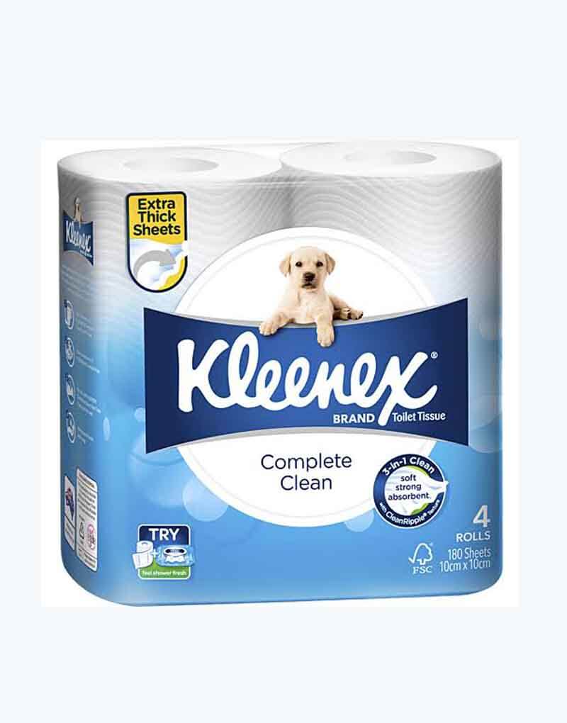 KLEENEX TOILET TISSUE X 4 ROLLS